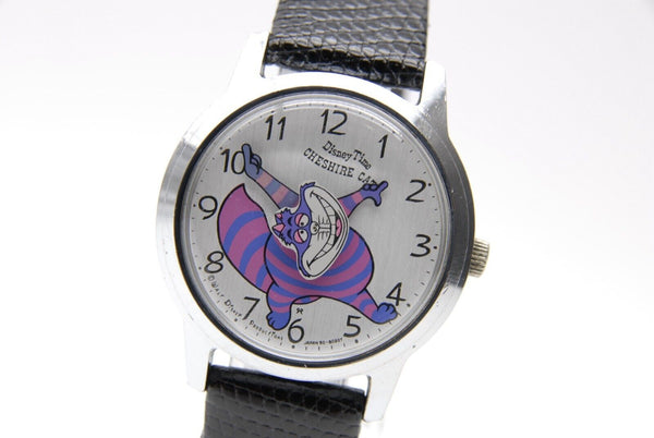 【 EXC+4 】 Seiko Disney Time 5000-8000 CHESIRE CAT Hand Winding Watch from JAPAN